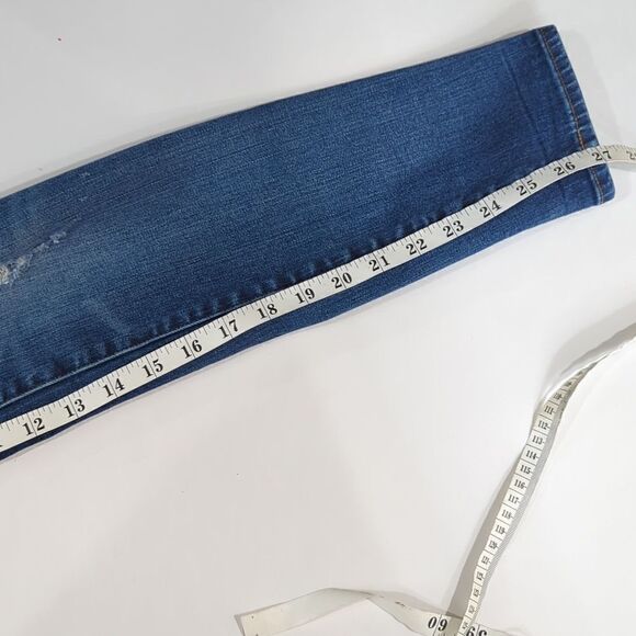 Madewell Womens Jeans 26 Blue Skinny Skinny Distressed Jeans 27" Inseam Lowrise - Picture 10 of 10